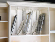 tray dividers for baking tray and cookie sheet storage in your kitchen cabinet