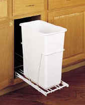 30 quart sliding trash system for narrow kitchen cabinets pull out garbage bin