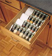 spice rack insert for your kitchen storage makes organizing your spices a breeze